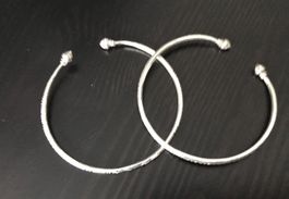 2er-Set - Armband Armreif aus Silber mit schöner Gravur 🌙