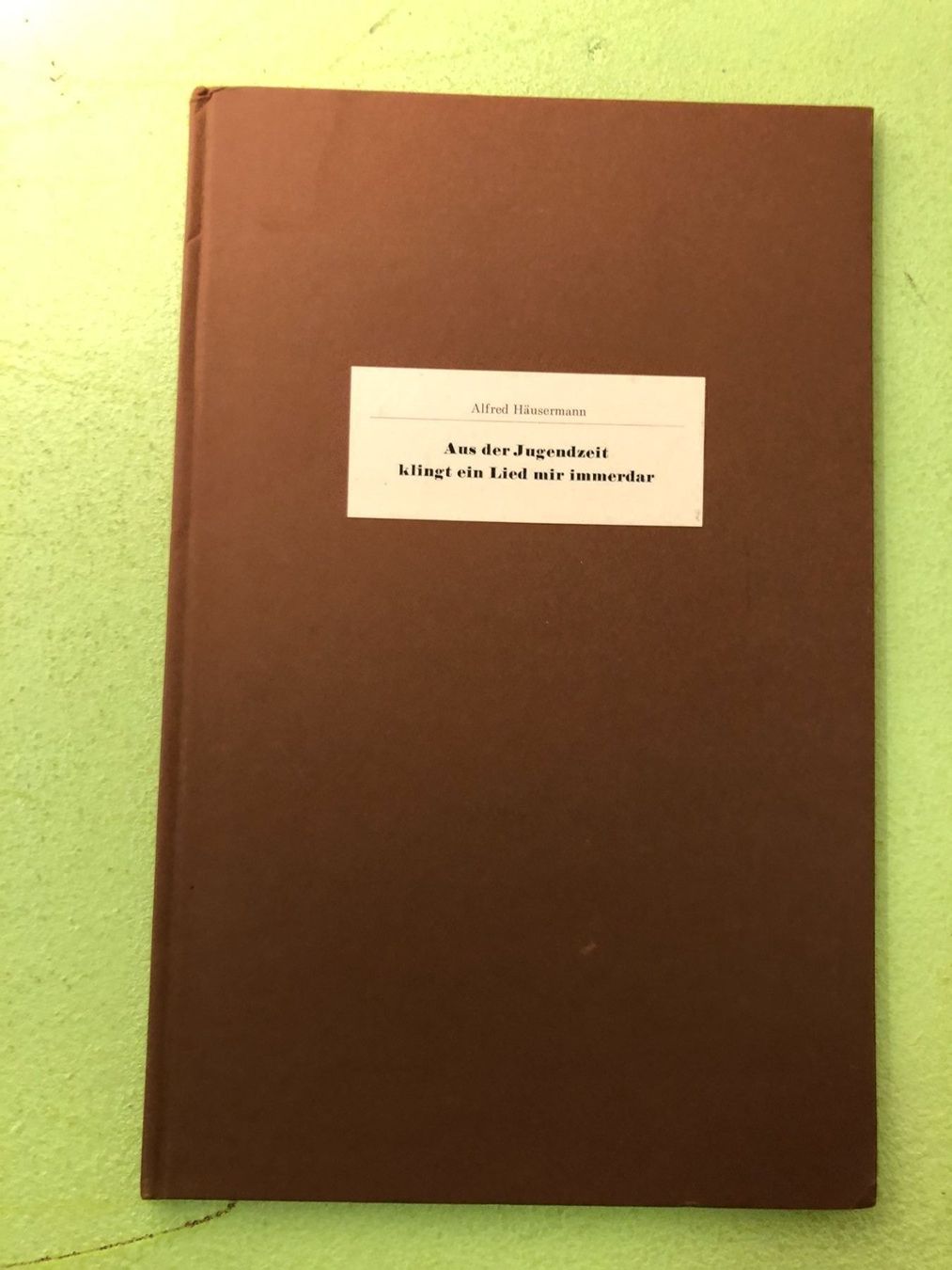 Libri: Alfred Häusermann: Aus der Jugendzeit – Usato da Zürich venduto da allp