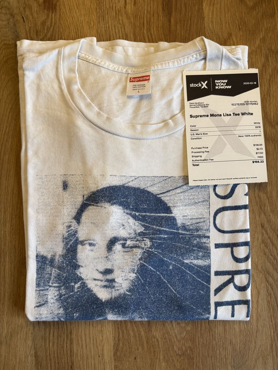 Supreme T-shirt: Supreme Mona Lisa Tee White Size L – Nuovo (secondo la descrizione) da Romanshorn venduto da fab_r2lk 1
