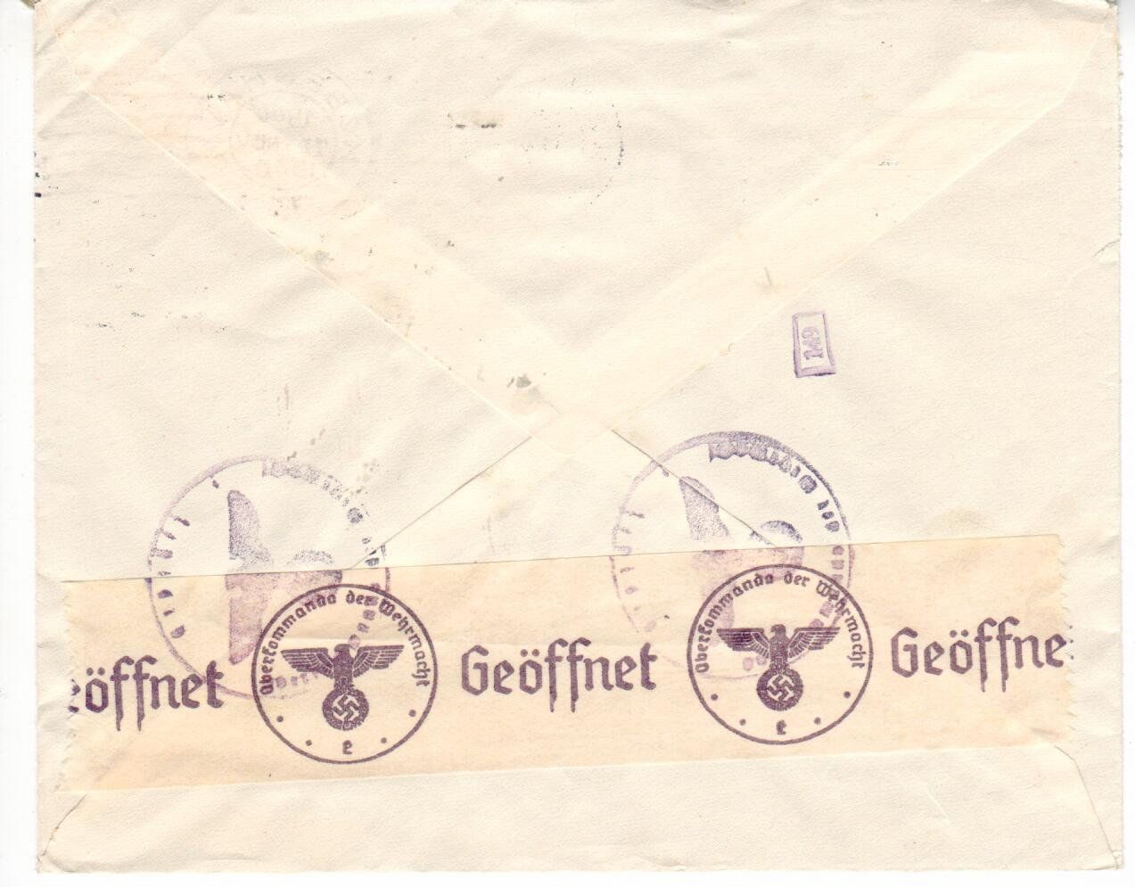 Alle Briefmarken: Zensur Brief Dänemark – Gebraucht aus Wolhusen von Curver9 1