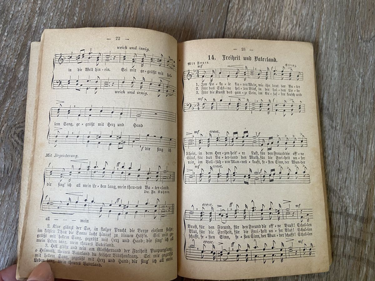 Libri: Liederbuch Schweizer Wehrmann 1884 gebrauchter Zustand – Usato da Galmiz venduto da Queenstone 2