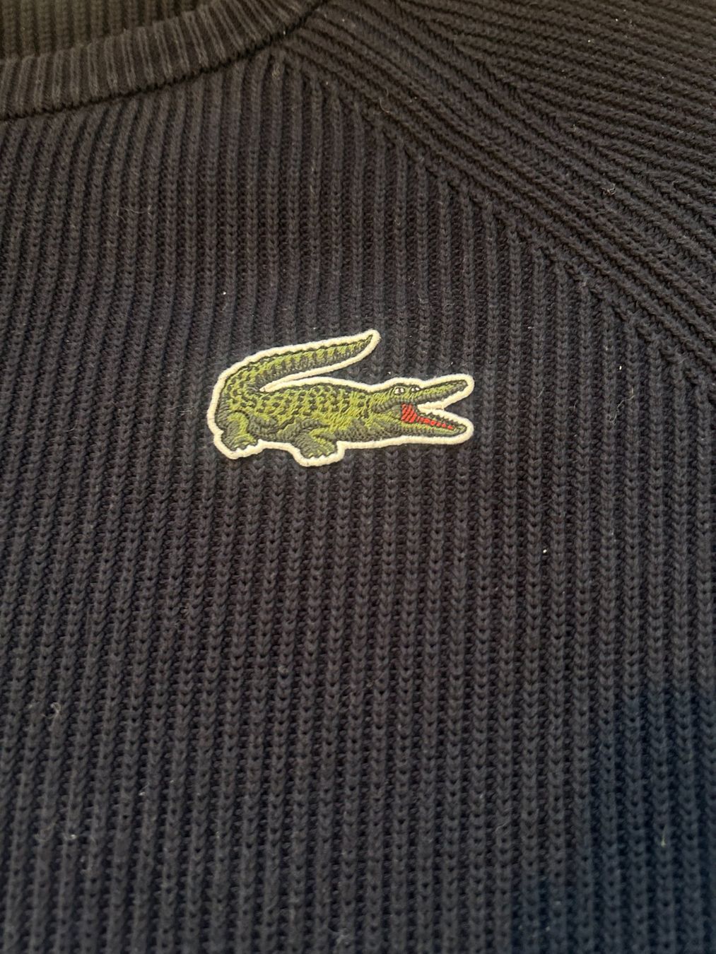 Lacoste Maglioni & Felpe: Lacoste Navy Blue Strickpullover (Big Logo) – Nuovo (secondo la descrizione) da Richterswil venduto da Favii 2