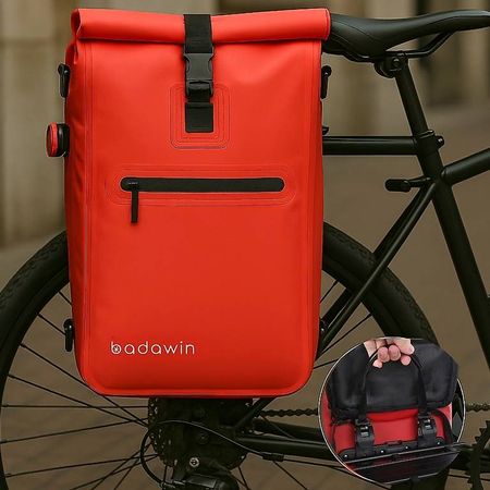 Sac à dos vélo NEUF Waterproof BADAWIN Ali 2-en-1, rouge