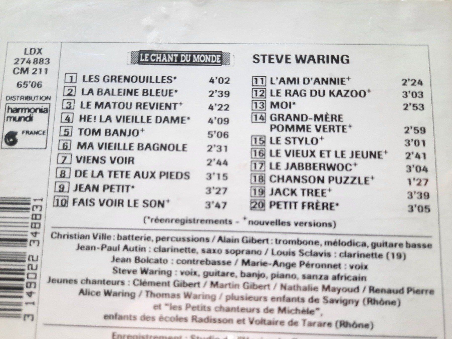 CDs: Cd Steve Waring - 20 chansons  – Gebraucht aus Pully von bro_n52j 2