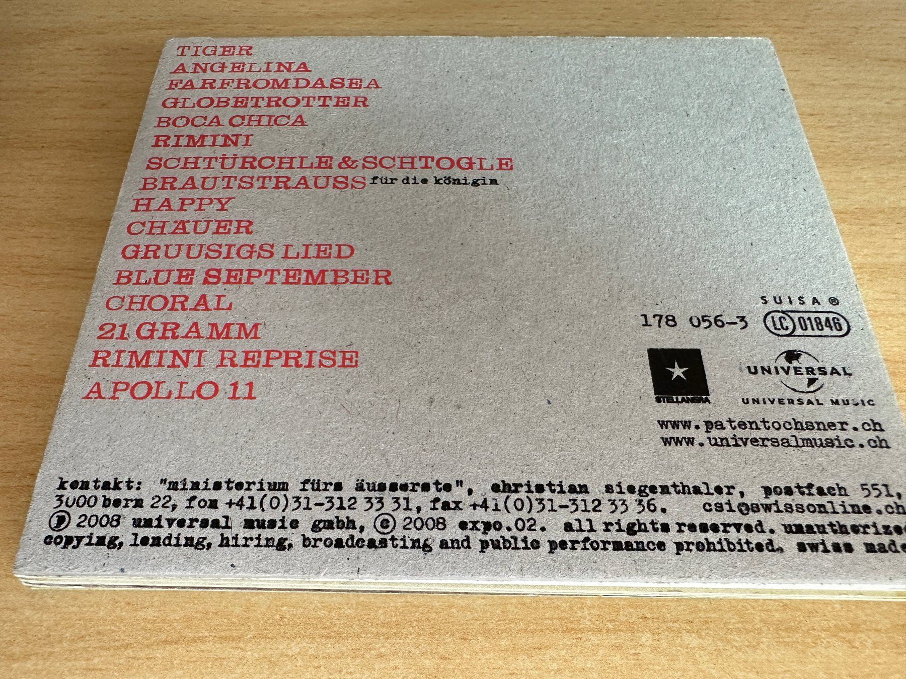 CD: Patent Ochsner – The Rimini Flashdown – Usato da Rikon im Tösstal venduto da Alpenmutz 1