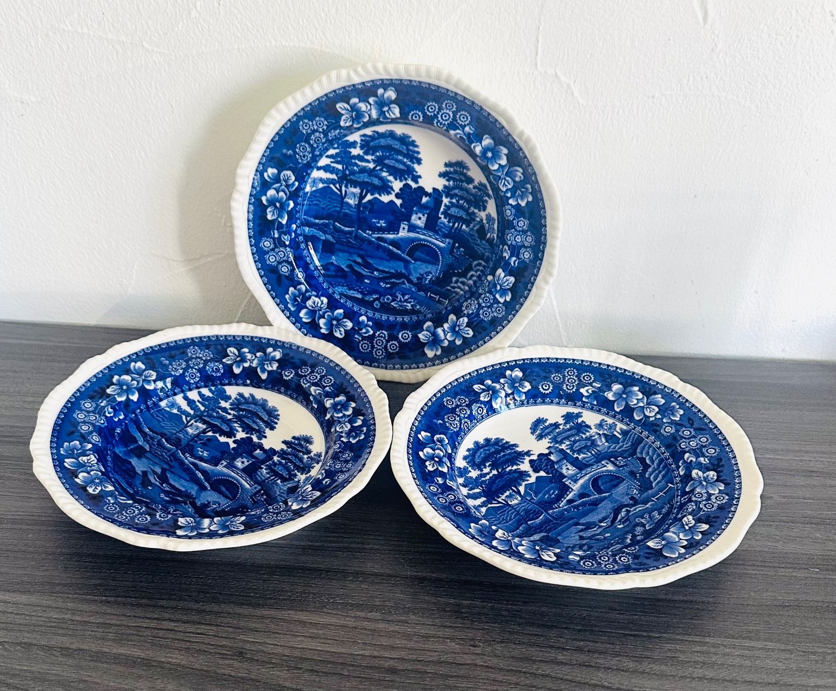 Piatti: 3 Suppenteller 25cm - Copeland Spode - Blue Tower – Usato da Zürich venduto da brazerola