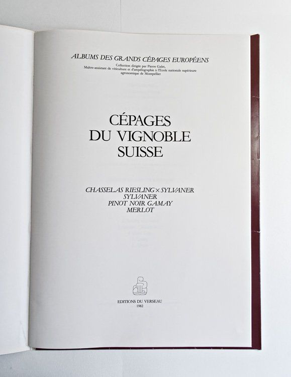 Livres: Cépages du vignoble suisse – D'occasion à Delémont par MaxPlan 1