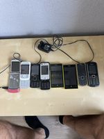 8 alte Handys Nokia Motorola Samsung Sony Ericsson