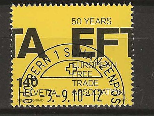 Alle Briefmarken: M1366 - 50 ans AELE 1er jour – Gebraucht aus Trélex von Phil_Albert