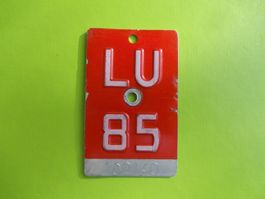 Velonummer / Fahrradnummer LU 85