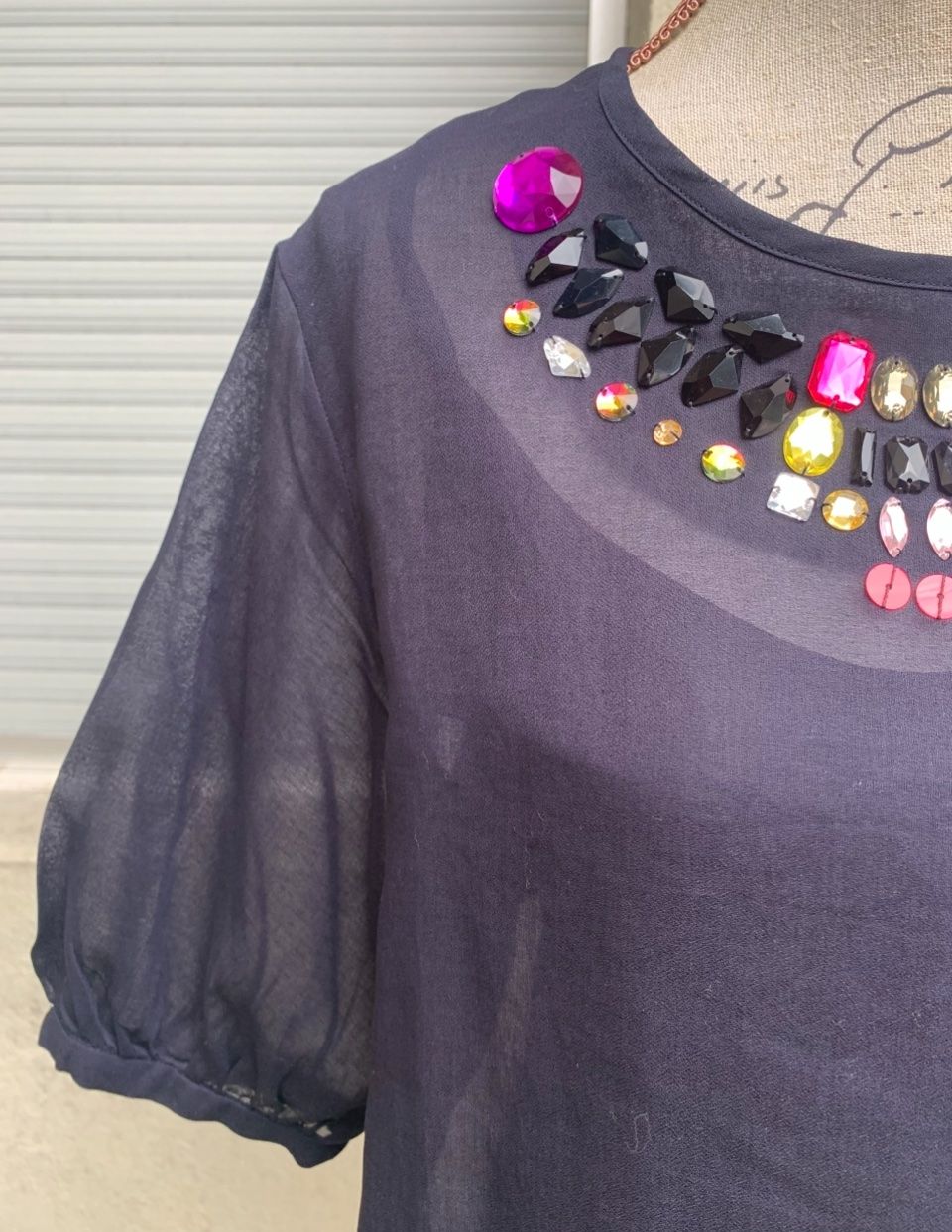 Sonia Rykiel Top: Superbe pull blouse avec top  SONIA BY SONIA RYKIEL strass – Nuovo (secondo la descrizione) da Martigny venduto da only__you 6