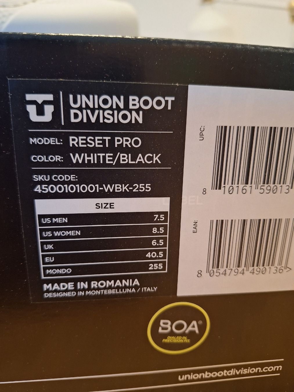 Herrenschuhe: Snowboard Schuhe Union Reset Pro – Neu und originalverpackt aus Lenzburg von Actiline 1