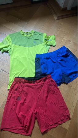 Salomon Sportset T-Shirt und zwei Shorts gebraucht