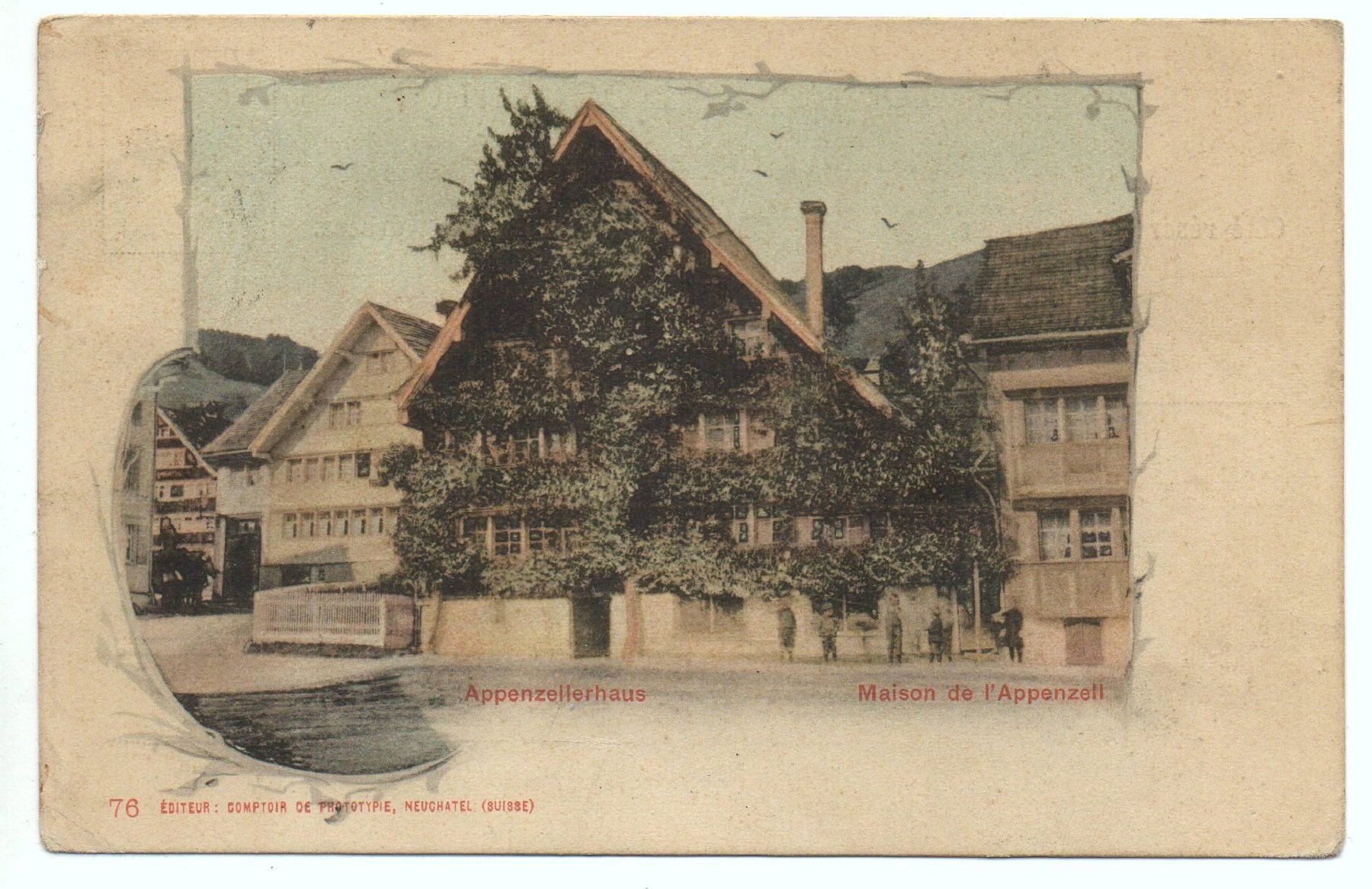 Cartoline postali: APPENZELL Appenzellerhaus – Usato da Jona venduto da philajona