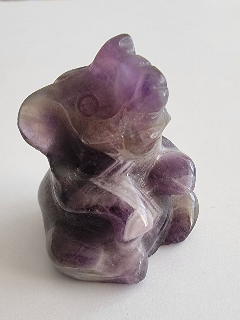 Minerali & Pietre curative: Amethyst Elefant Statue Figur – Nuovo e nell'imballaggio originale da Menziken venduto da Mirager 2