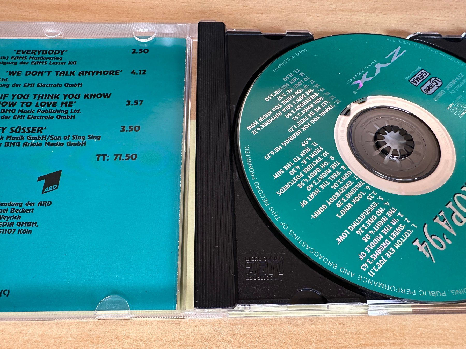 CD: Various – Goldene Europa '94 – Usato da Rikon im Tösstal venduto da Alpenmutz 2