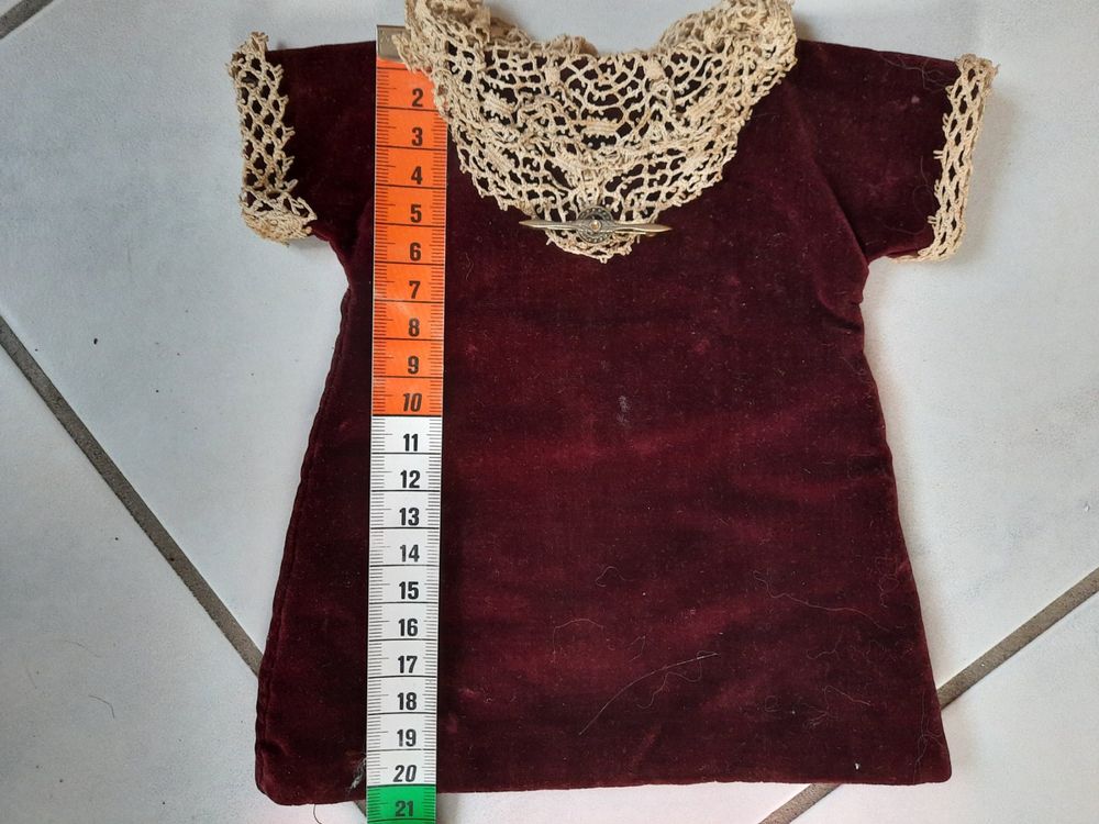 Robe Ancienne Pour Poupée - Années 1920 - Fabriquée En France