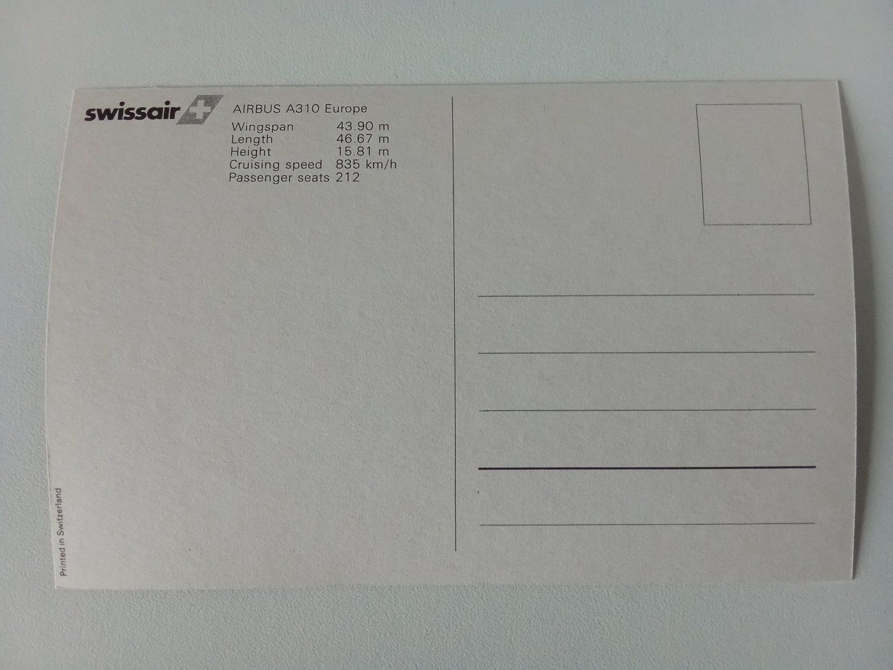 Ansichtskarten: Aviatik 1 Ansichtskarte der Swissair – Neu (gemäss Beschreibung) aus Bilten von Bora3 1