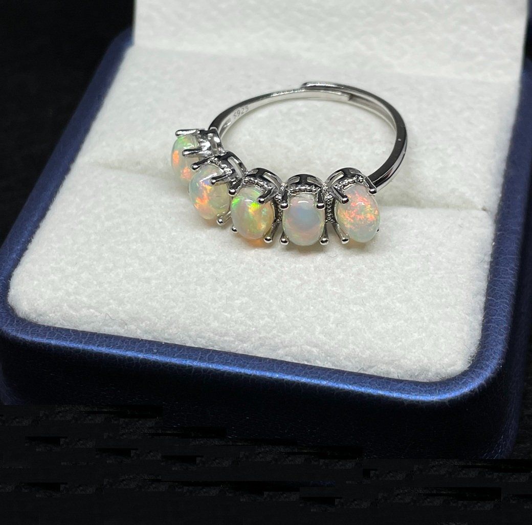 Anelli: Australischer Opal Ring, Silber Gr. 59, verstellbar – Nuovo (secondo la descrizione) da Thun venduto da Creative-Art-Tess 4