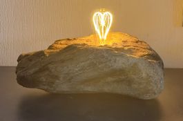 Lampe en bois flotté, pièce unique, avec ampoule