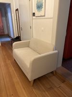 Zweisitzer Sofa Stoff beige guter Zustand