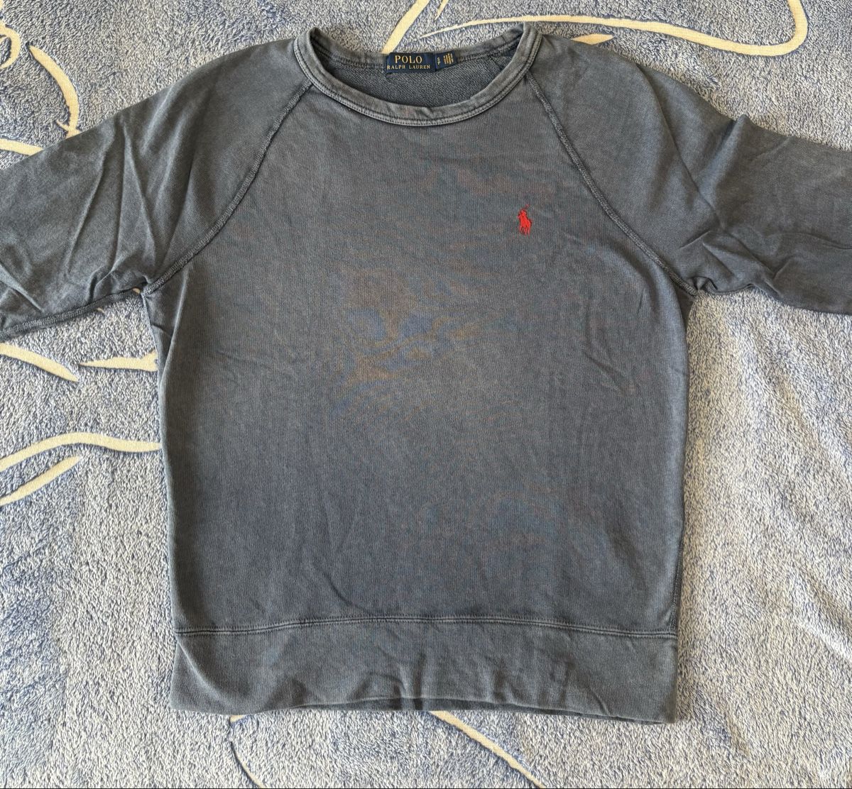 Ralph Lauren Maglioni & Felpe: Polo Ralph Lauren Pullover Graublau mit rotem Pony Grösse S – Usato da Zürich venduto da nadin.nadin2 1