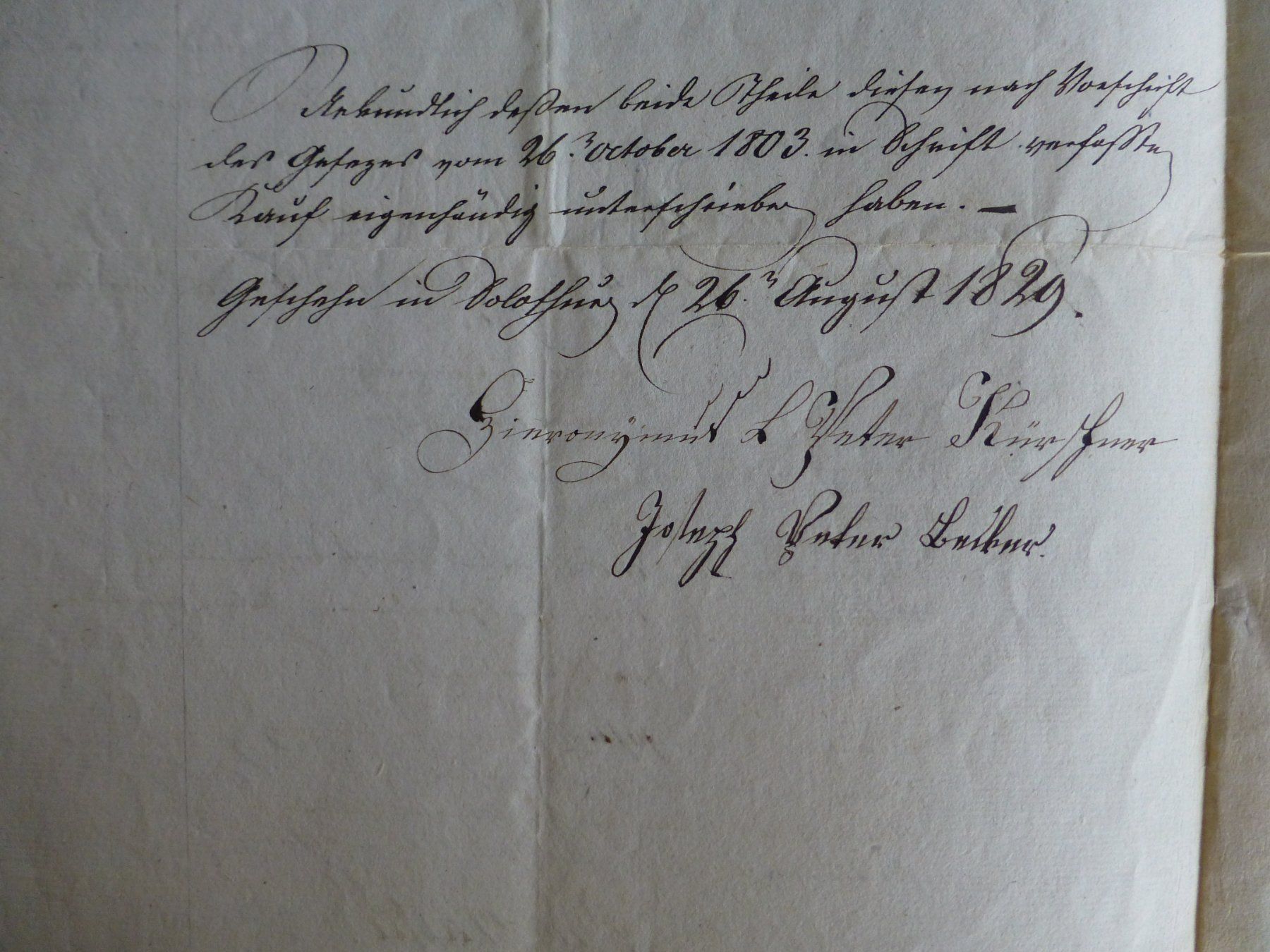 Documenti: Solothurn, Kaufvertrag von 1829 – Usato da Bettlach venduto da 1saurer 3