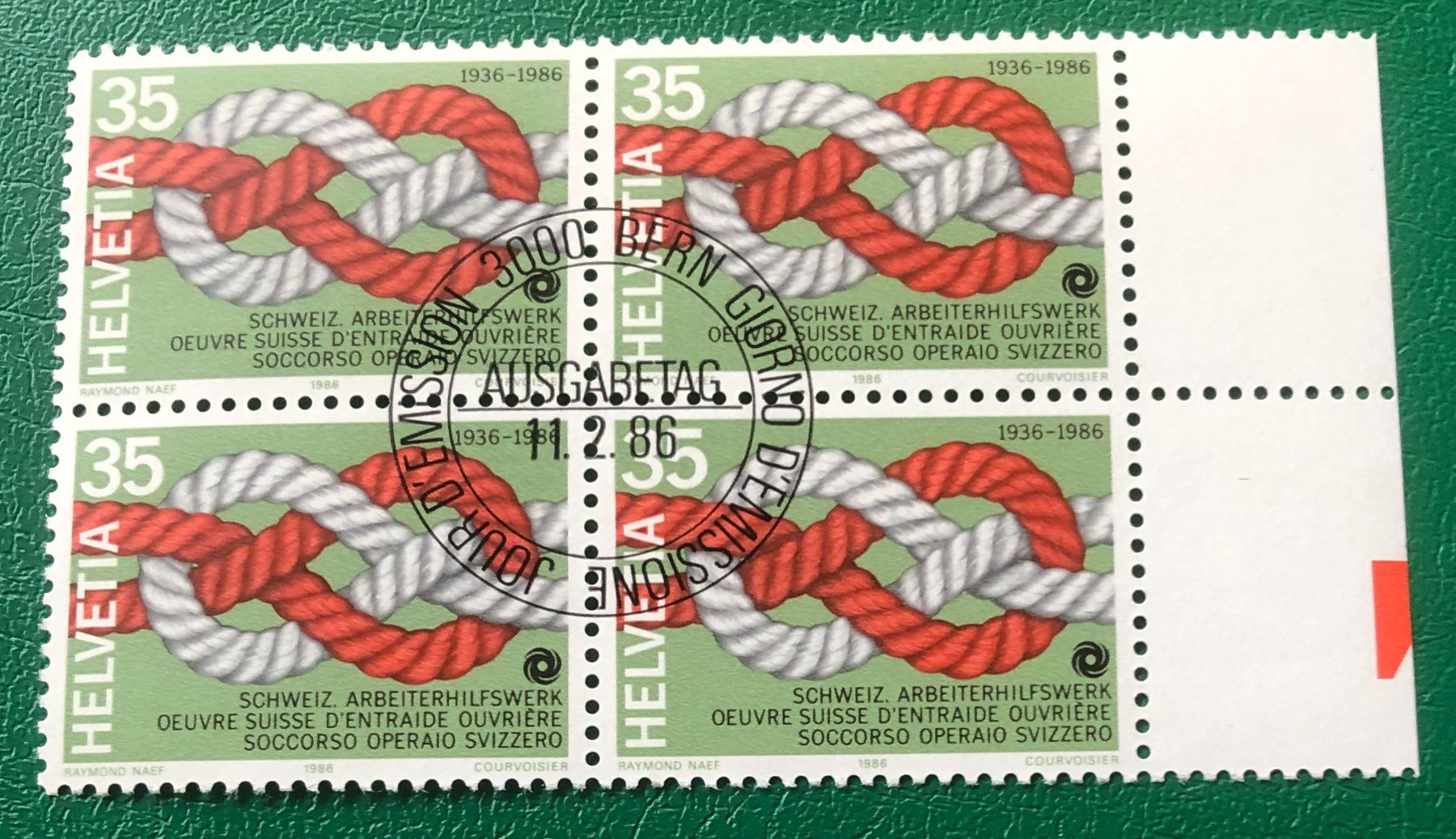 Tutti i francobolli: 4 er Block Nr. 720 mit ETStempel Bern – Usato da Aarau venduto da Billa007