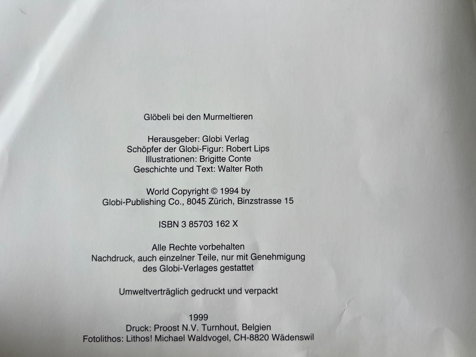 Libri: Globi Buch: Glöbeli an den Murmeltieren – Usato da Ennetbaden venduto da mapa05 5