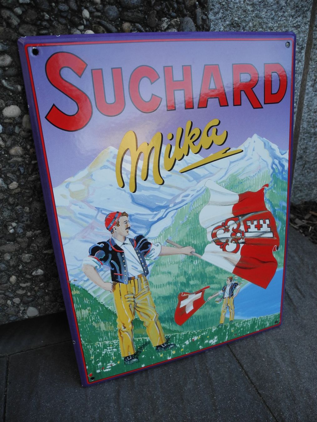 Milka Insegne: SUCHARD MILKA EMAILSCHILD – Usato da Reinach AG venduto da Huckleberrysix 4