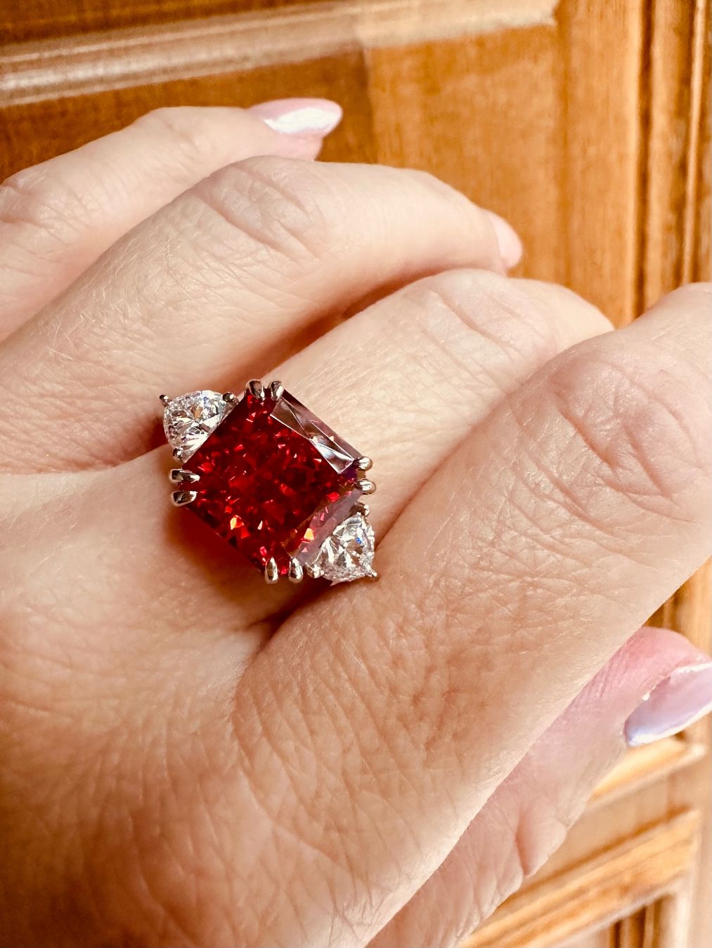 Anelli: Bague rouge rubis – Nuovo e nell'imballaggio originale da St-Maurice venduto da Sandrinette123 1