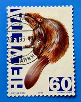 Nr.876 Europäischer Biber GESTEMPELT  Zirkuswelt 1995  