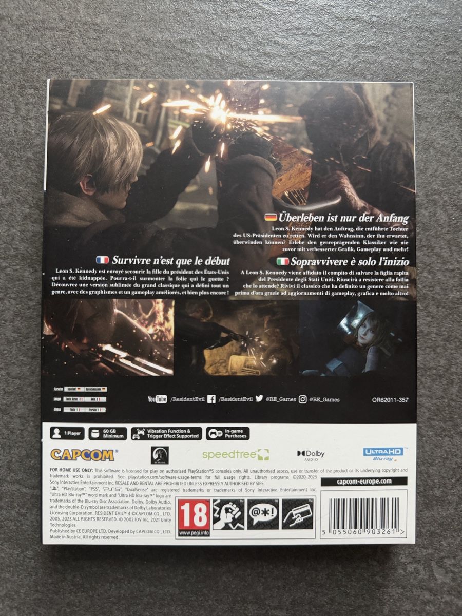 Sony Spiele: Resident Evil 4 Remake Steelbook PS5 – Gebraucht aus Zürich von cENS0R 1