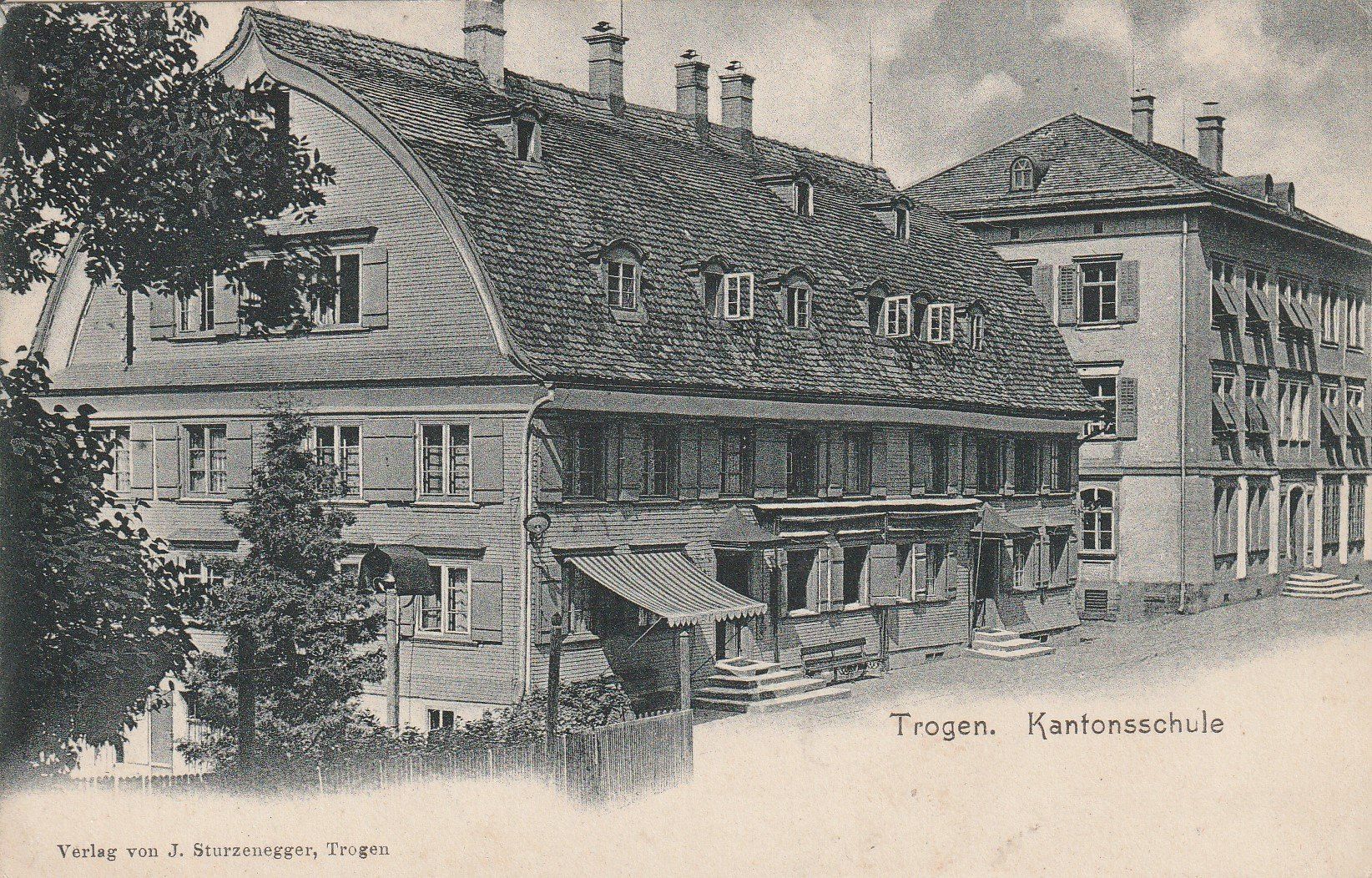 Ansichtskarten: Trogen - Kantonsschule – Gebraucht aus uttwil von Koehlerfred