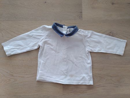Langarmshirt von Cyrillus mit Kragen - Gr. 68