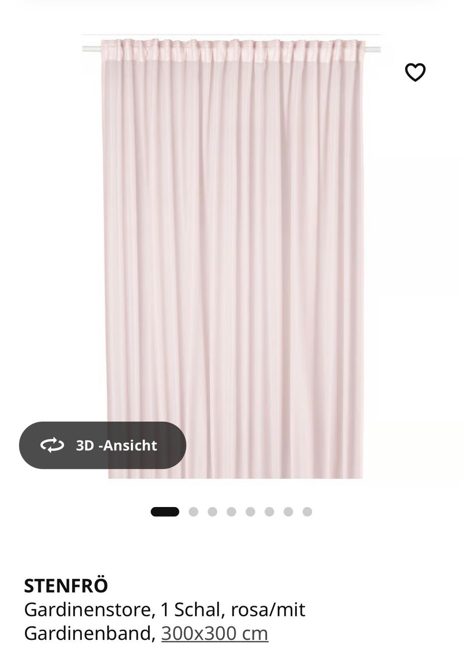 Tende: IKEA Vorhänge Neu Rosa 300X300 – Usato da Winkel venduto da rafaela_p