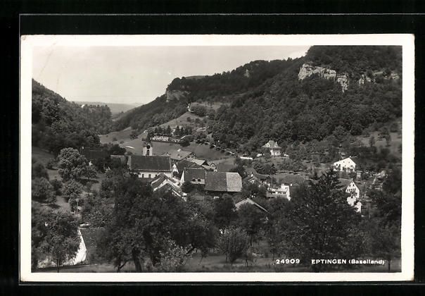 Cartoline postali: AK Eptingen, Ortspartie mit Kirche, 1941 – Usato da Berlin venduto da bartko-reher
