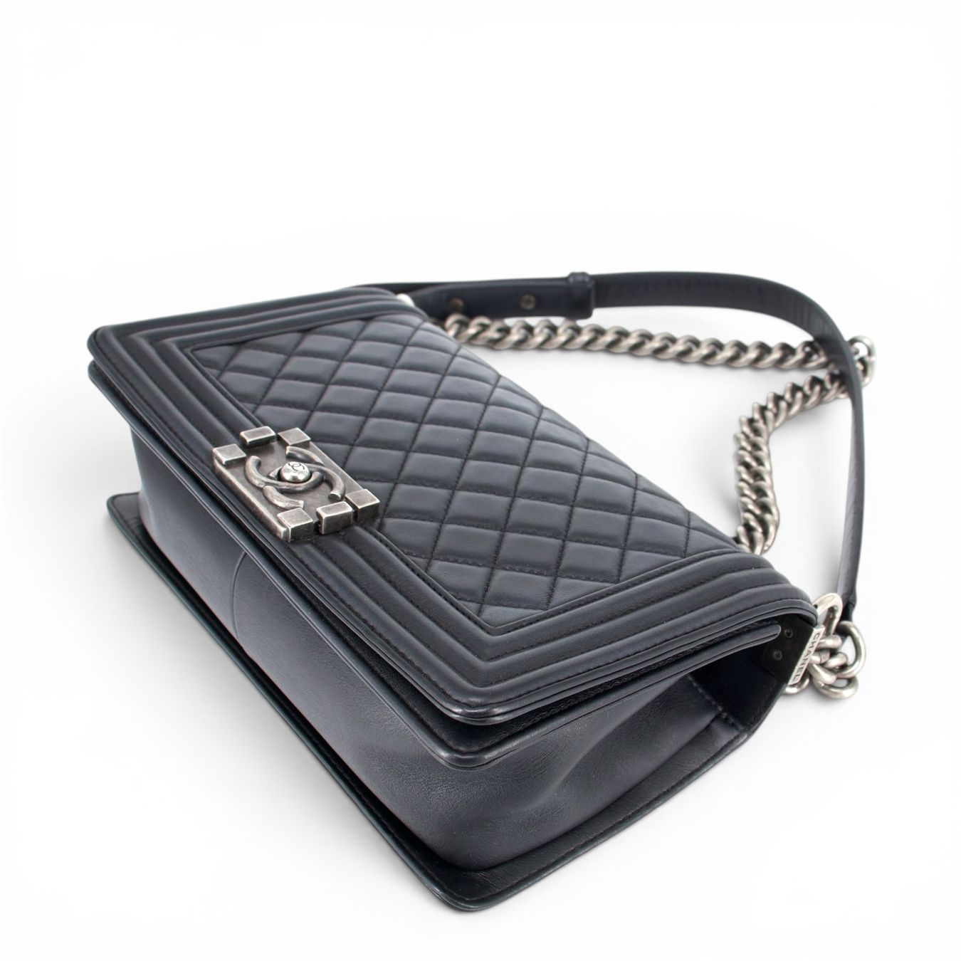Chanel Borse da donna: Chanel Medium Boy schwarz RHW – Usato da Binningen venduto da Designerlabels 6