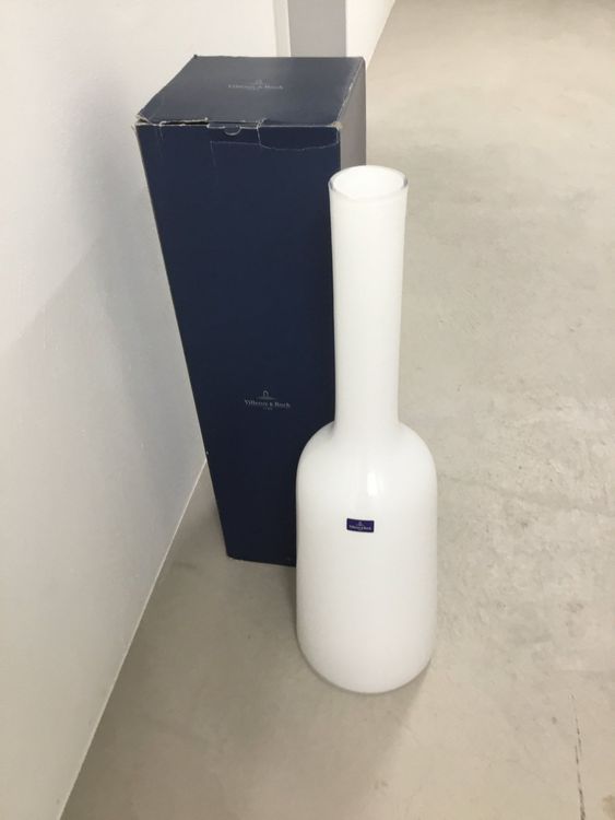 Vase Villeroy & Boch, gross, weiss, Glas, Arctic Kaufen auf Ricardo