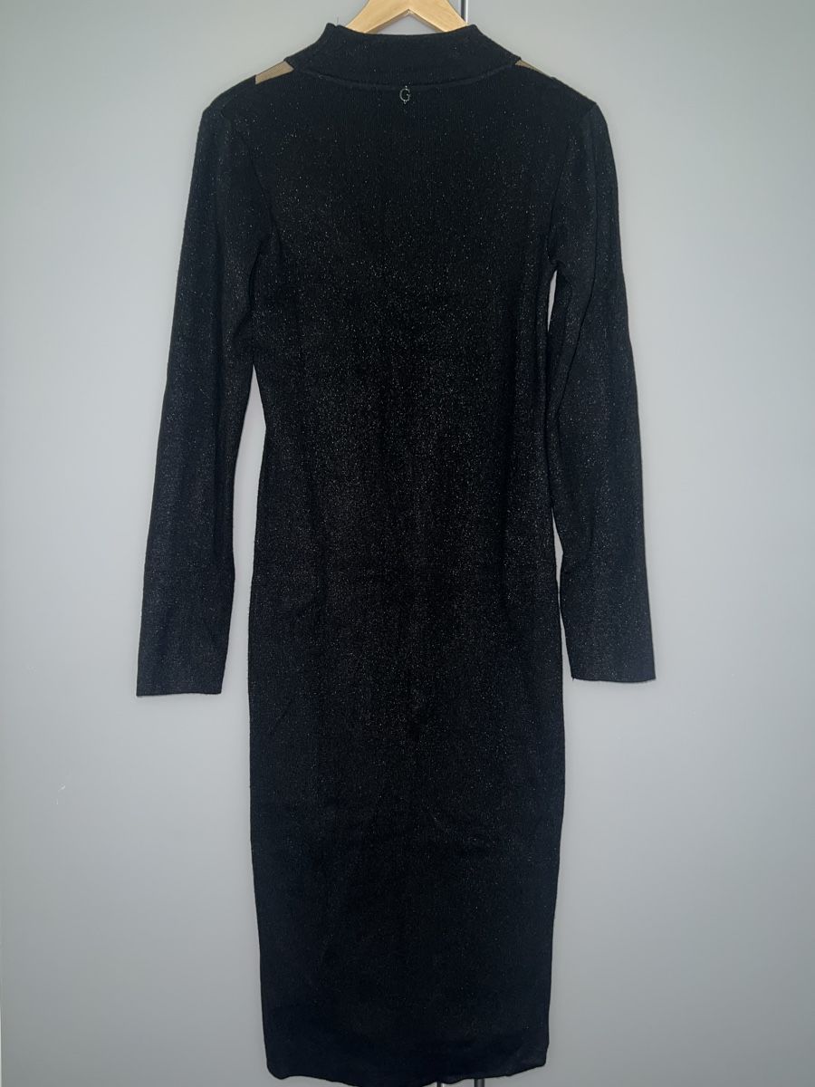 Guess Kleider: Guess Kleid Gr. S Schwarz Glitzer Pulloverkleid Herbst Winte – Gebraucht aus Meilen von mar_28dx 1