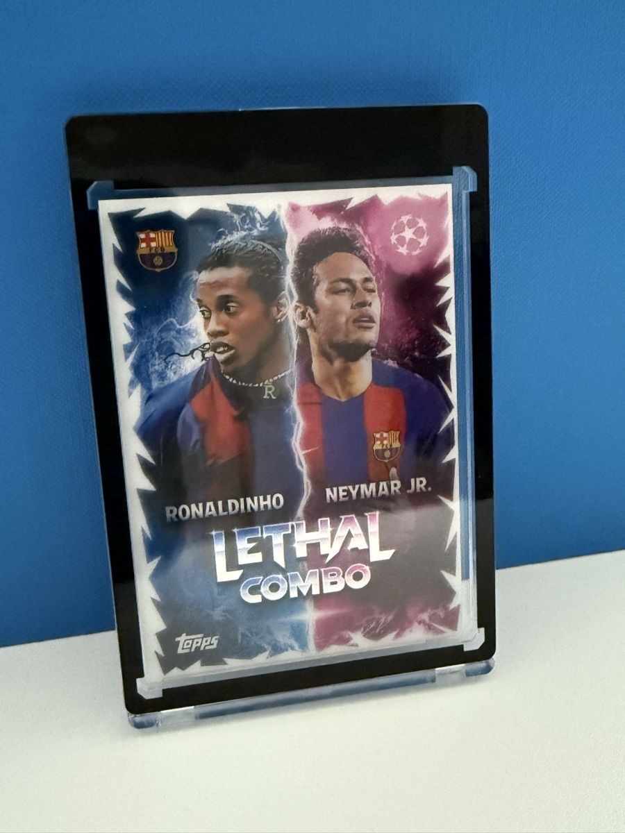 topps-ronaldinho-neymar-lethal-combo-sehr-selten-inkl-case-gebraucht