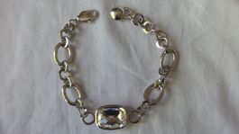 Armband mit Swarovski-Stein weiss