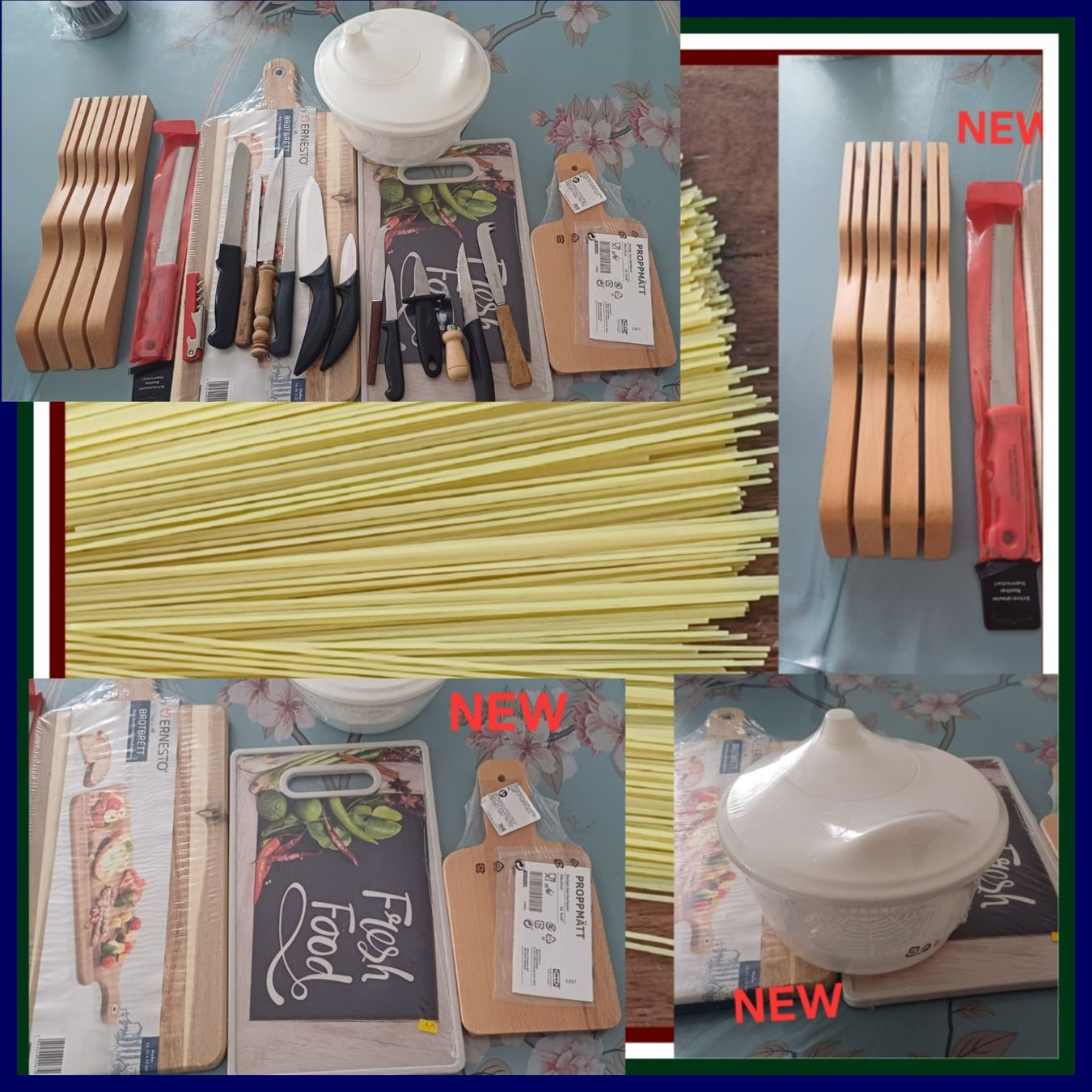 Messer: Set de couteaux avec planche à couper et essoreuse à salade – Neu (gemäss Beschreibung) aus Payerne von jea_m6nb 6