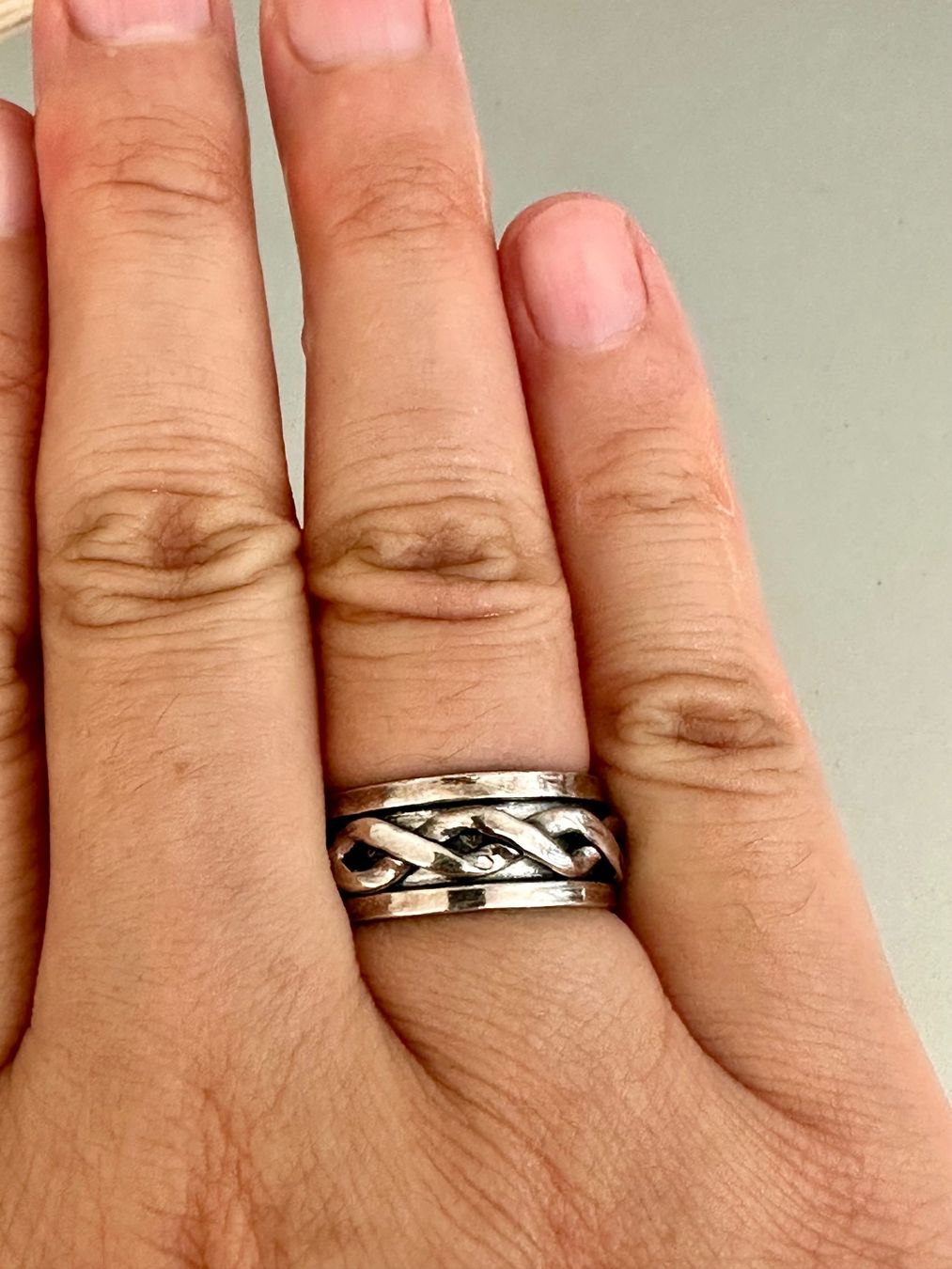 Anelli: Vintage 925 Silber Spinner Ring: ca. 56 – Usato da Onex venduto da Antiqueshow 2