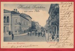 WINTERTHUR MUSEUMSSTRASSE, NEUJAHRSKARTE, LICHTDRUCK 1904
