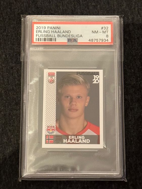 Haaland Rookie Panini Sticker psa8 (Neu (gemäss Beschreibung)) in ...
