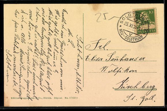 Cartoline postali: AK Solothurn, Hauptgasse mit St. Urs – Usato da Berlin venduto da bartko-reher 1