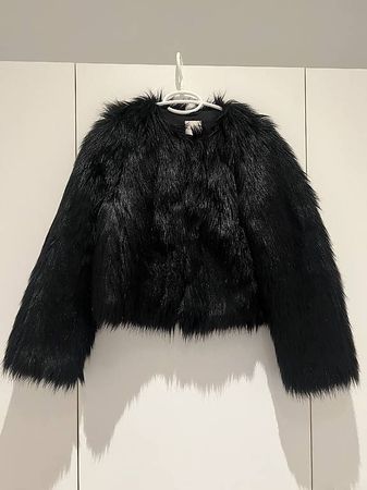 Kunstfelljacke schwarz