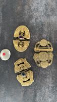 3 Gürtelschnallen goldfarbig
