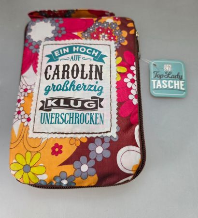 Tasche mit Name Carolin Spruch Neu